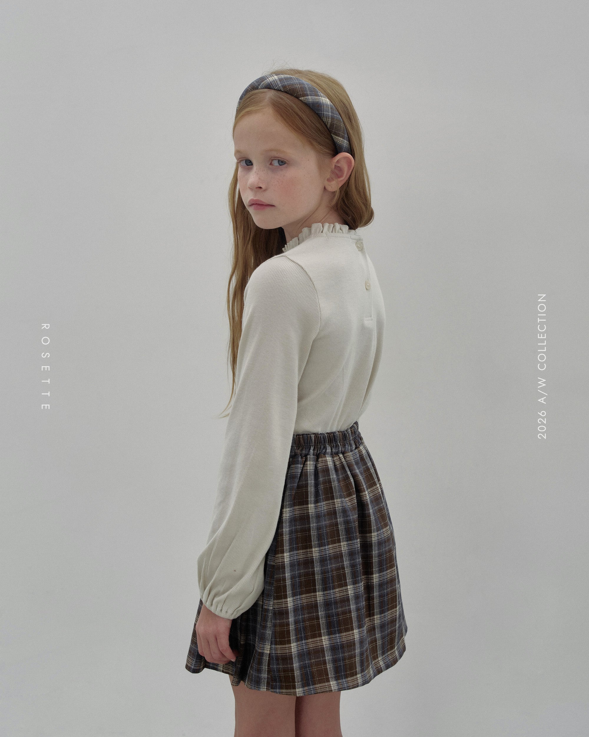 ［ROSETTE］Duel check skirt