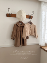 Latte corduroy one-piece