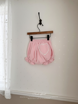 Heart corduroy frill bloomer
