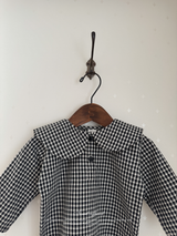 Sunny check sailor blouse