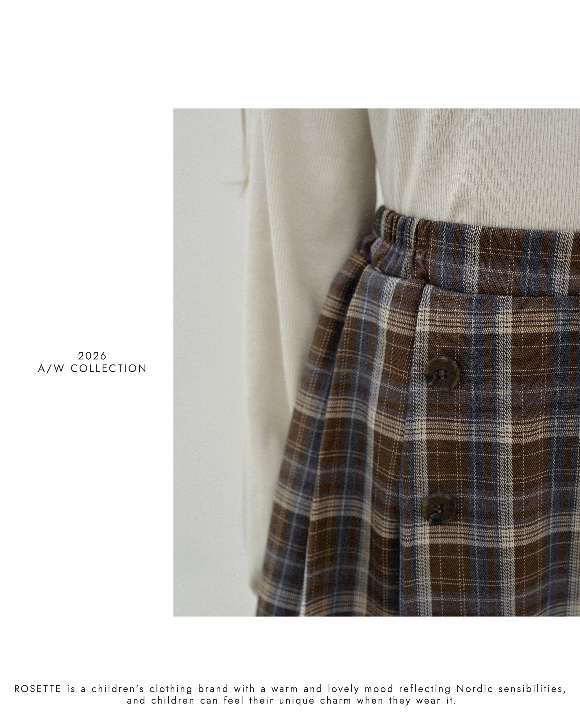 ［ROSETTE］Duel check skirt