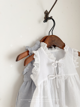 Layered ribbon frill one-piece (baby)