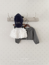 Bell check blouse