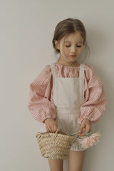 ［inné］Ballet gingham blouse (pink)