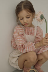 ［inné］Ballet gingham blouse (pink)