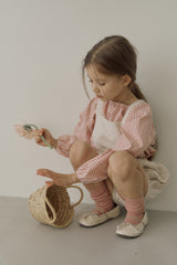 ［inné］Ballet gingham blouse (pink)