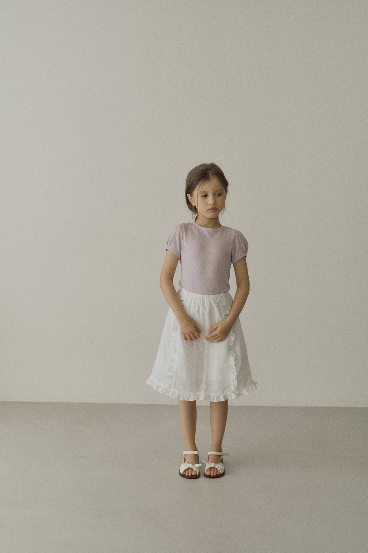 ［inné］Lace frill skirt (white)