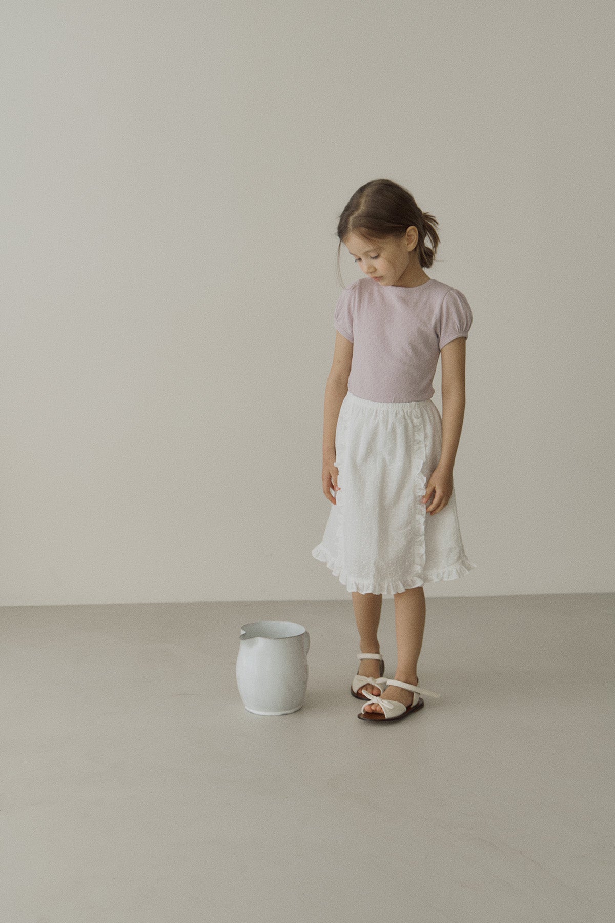 ［inné］Lace frill skirt (white)