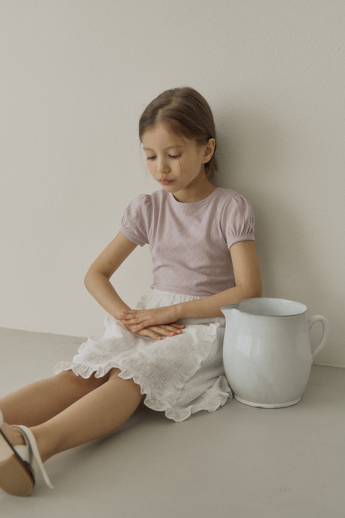 ［inné］Lace frill skirt (white)