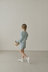 ［inné］Knit cardigan (blue)