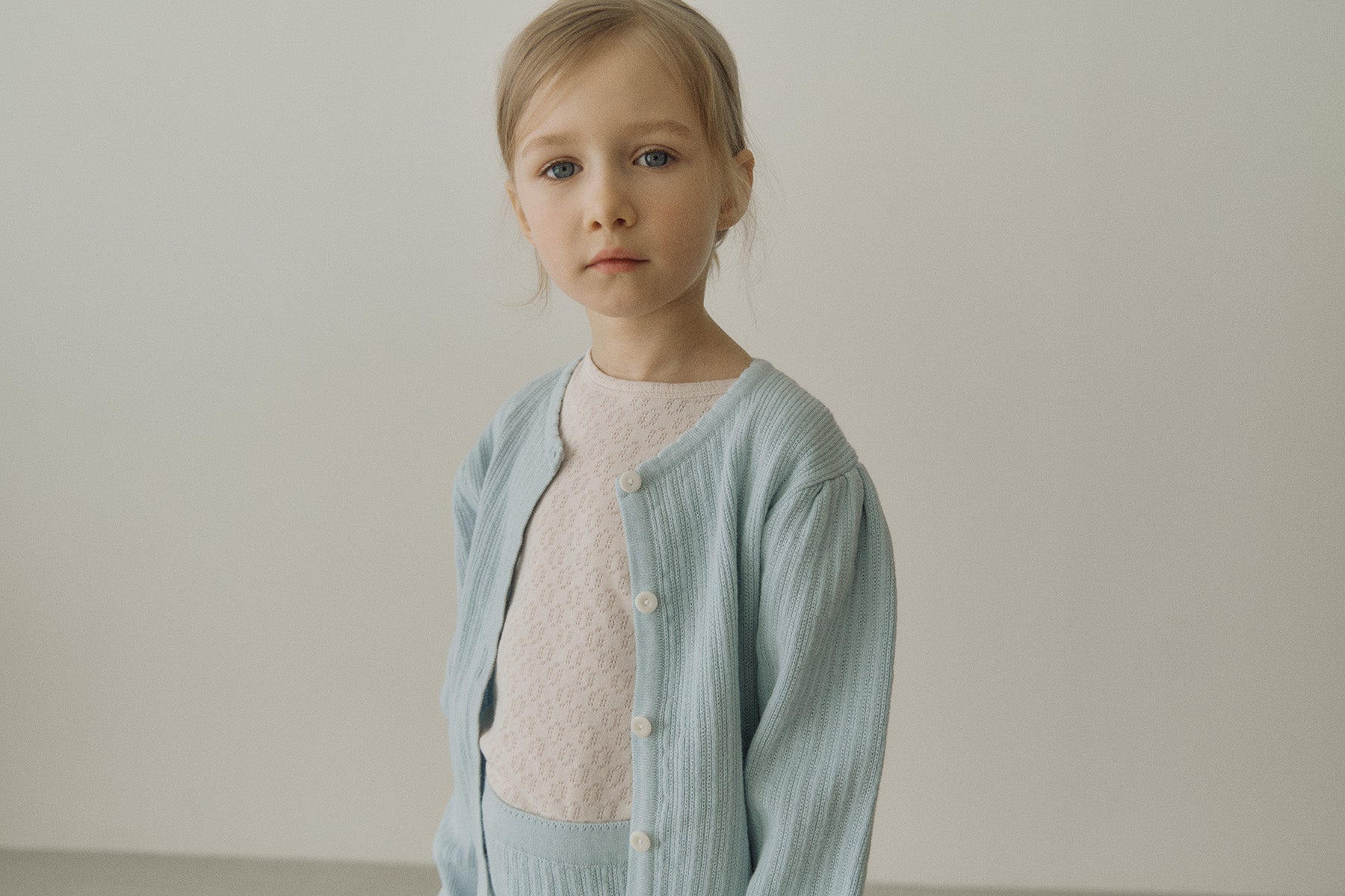 ［inné］Knit cardigan (blue)