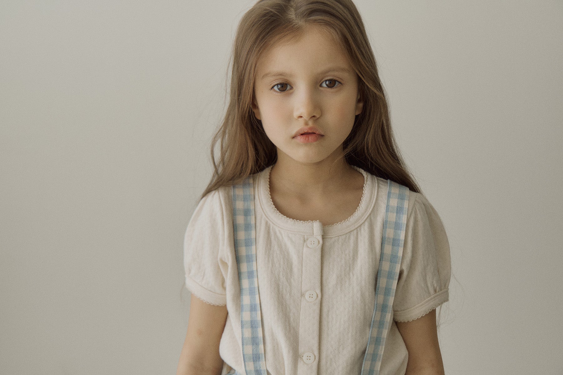 ［inné］Judy flare skirt - Detachable suspenders (blue gingham)