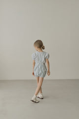 ［inné］Leni bloomer - Detachable suspenders (blue gingham)