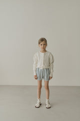 ［inné］Leni bloomer - Detachable suspenders (blue gingham)