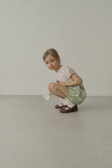 ［inné］Leni bloomer - Detachable suspenders (green gingham)