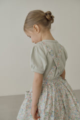 ［inné］Judy flare skirt - Detachable suspenders (flower)