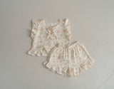［momo ann］Lilly flower frill set