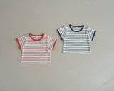 ［momo ann］Soft stripe tee
