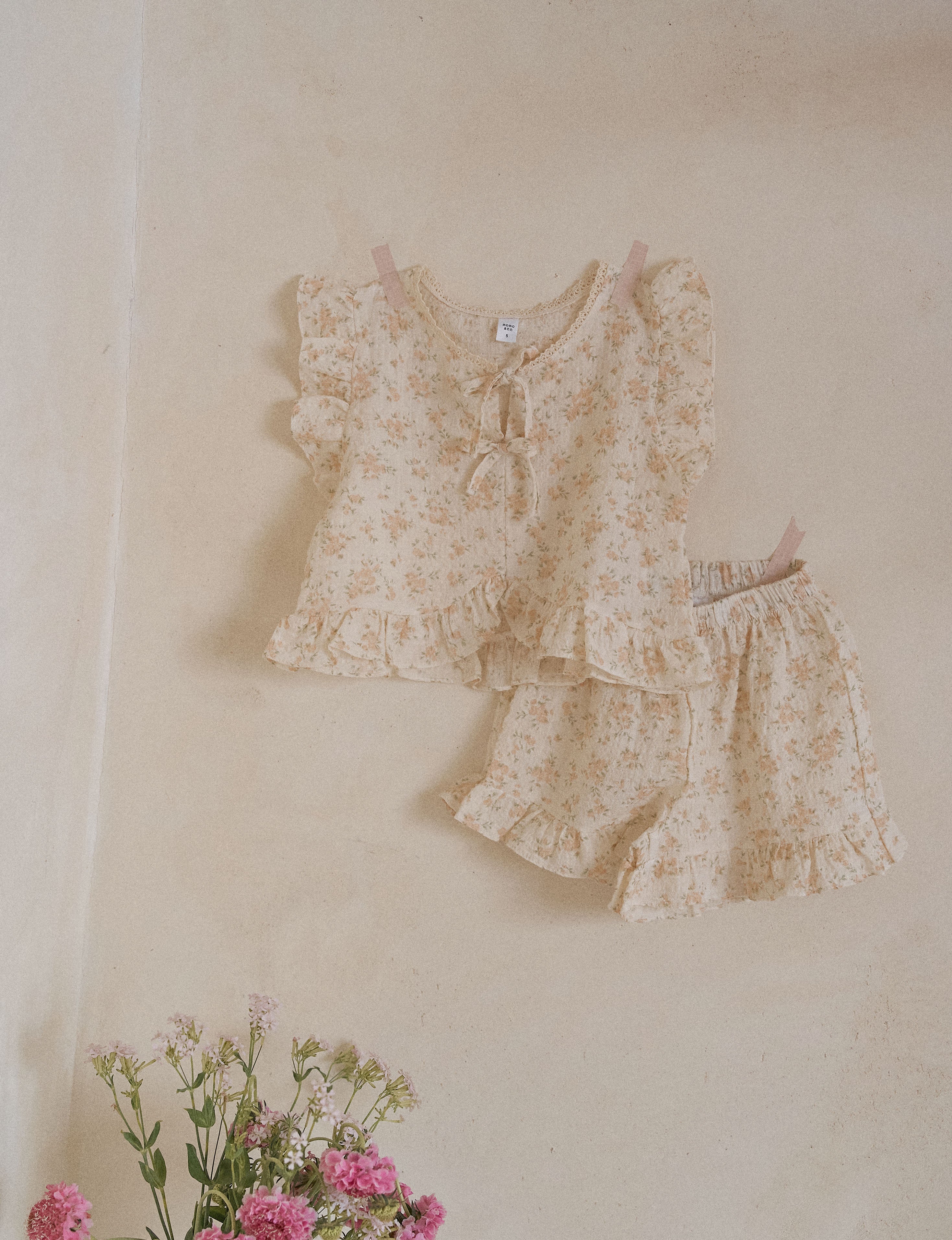 ［momo ann］Lilly flower frill set