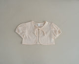［momo ann］Eyelet puff bolero