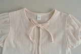 ［momo ann］Eyelet puff bolero