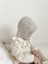 Popcorn knit bonnet