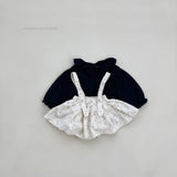 ［mimi market］Leaf suspender skirt