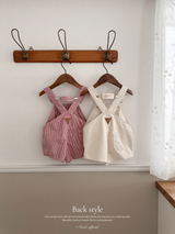 Cotton berry short overalls