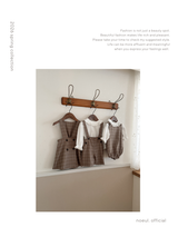 Rommy check suspender pants