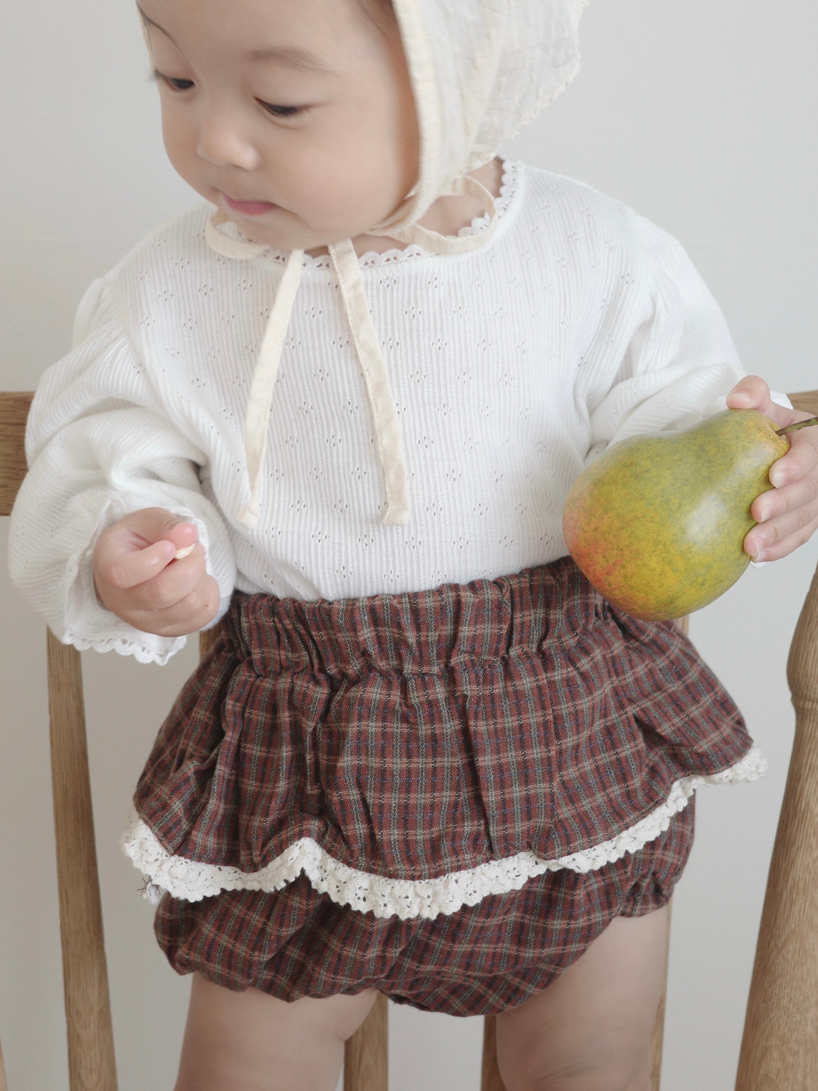 Check lace bloomer