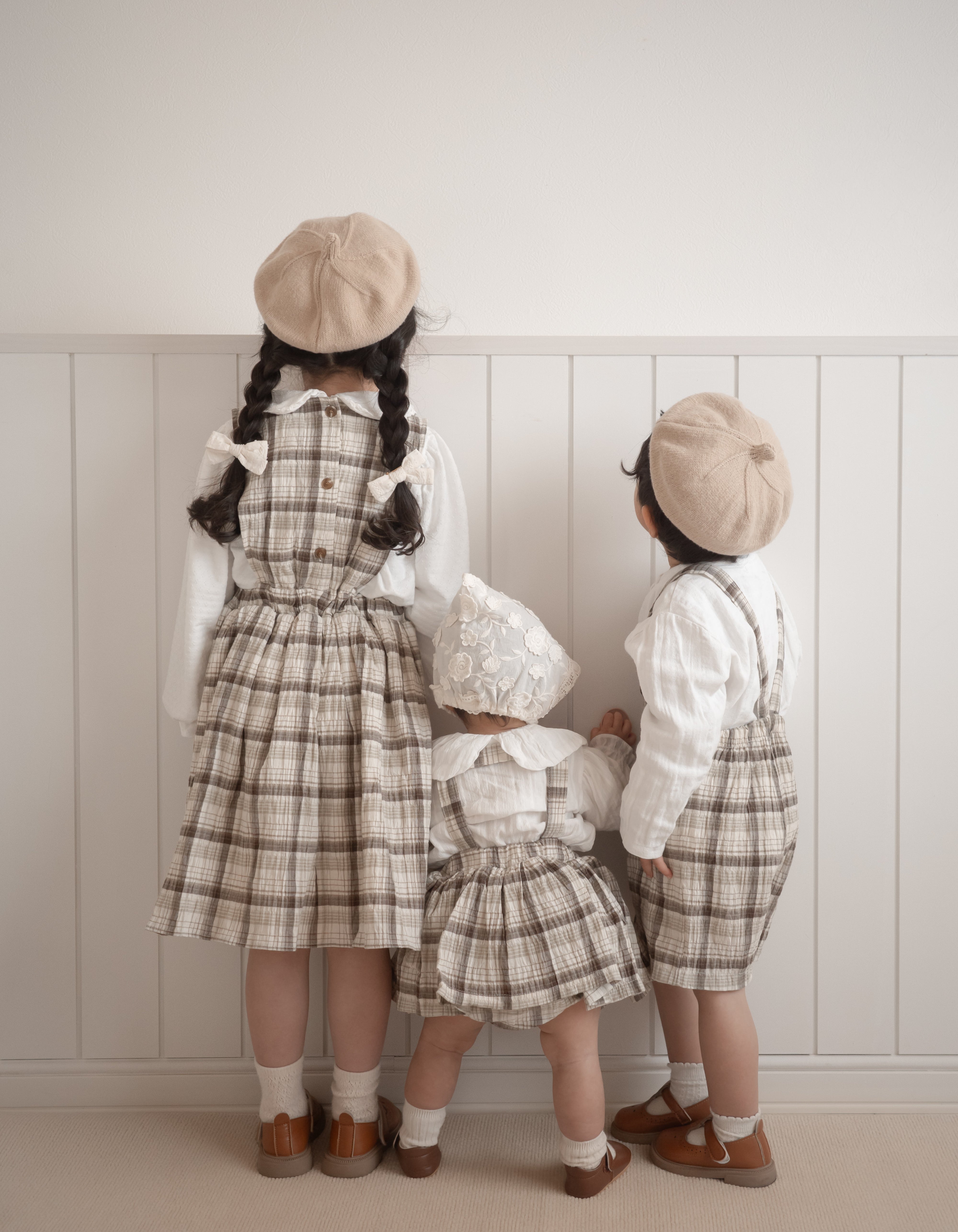 Miserable check suspender pants