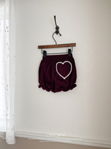 Heart corduroy frill bloomer