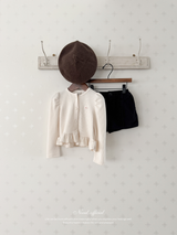 Puff frill cardigan