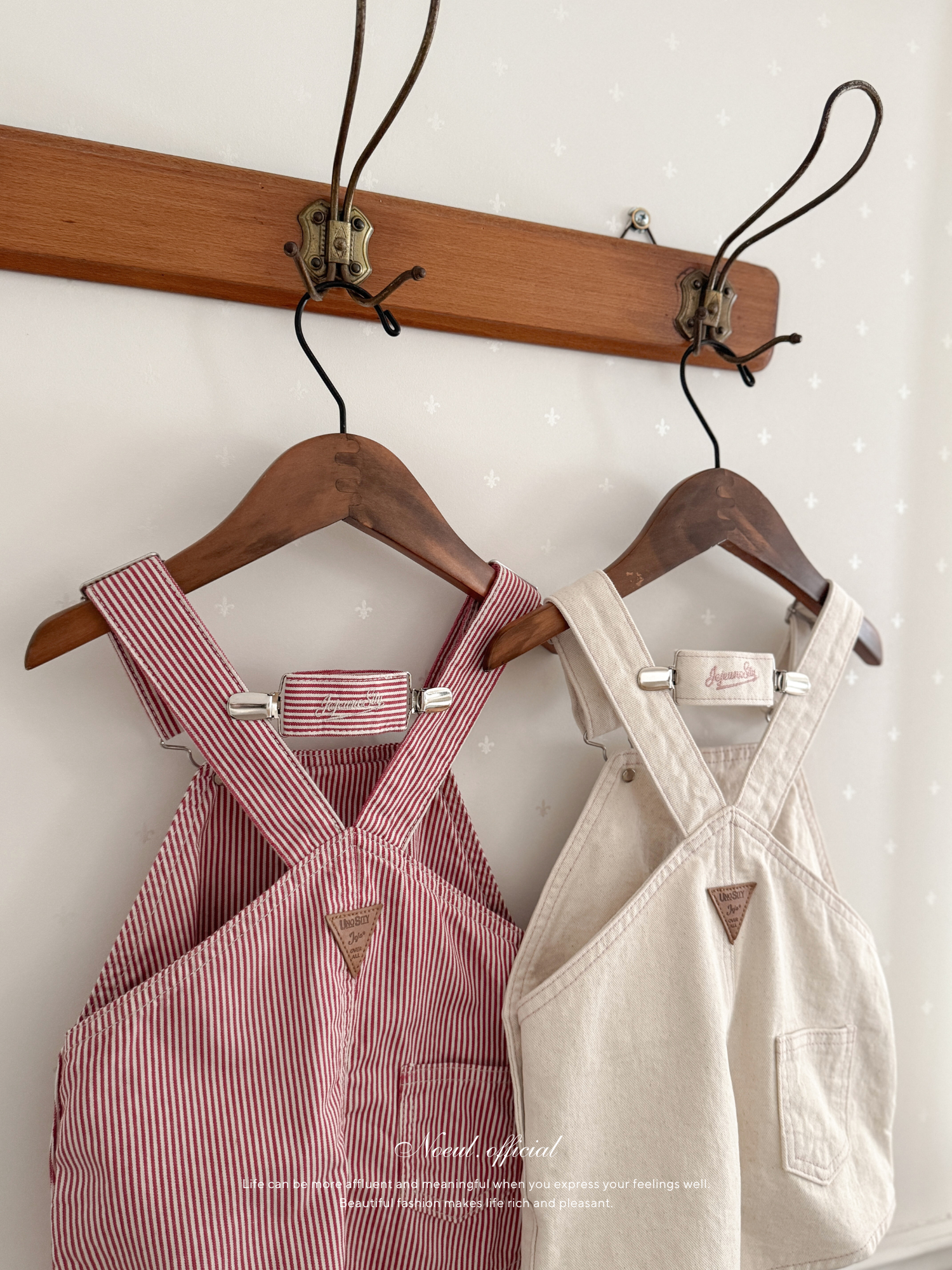 Cotton berry short overalls