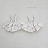 ［mimi market］Leaf suspender skirt
