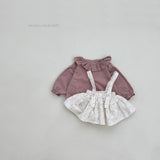 ［mimi market］Leaf suspender skirt