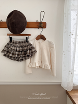 Puff frill cardigan