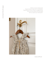 Garden frill ribbon rompers