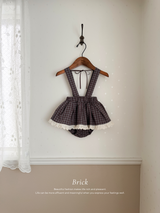 Odd check bloomer skirt