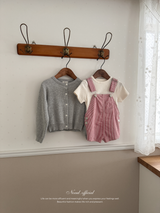 Cotton berry short overalls