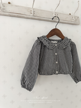 Bell check blouse