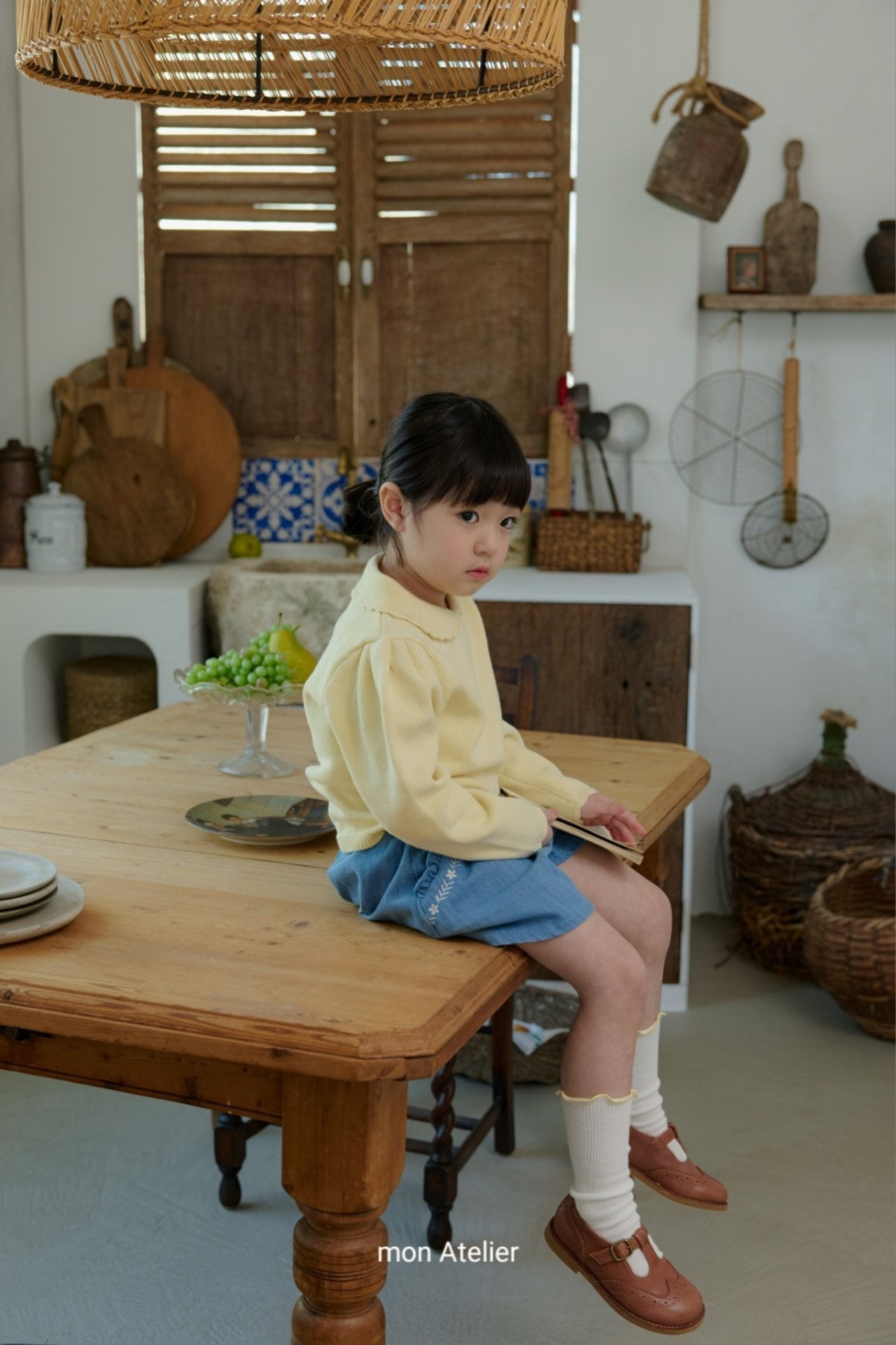 ［mon Atelier］Culotte denim pants