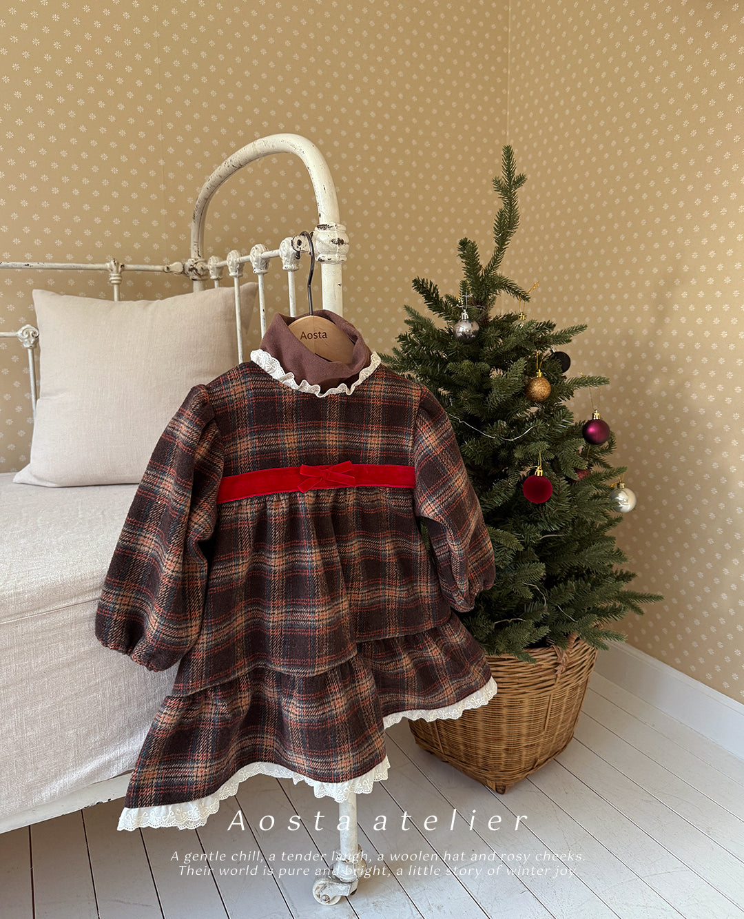 ［Aosta］Check one-piece