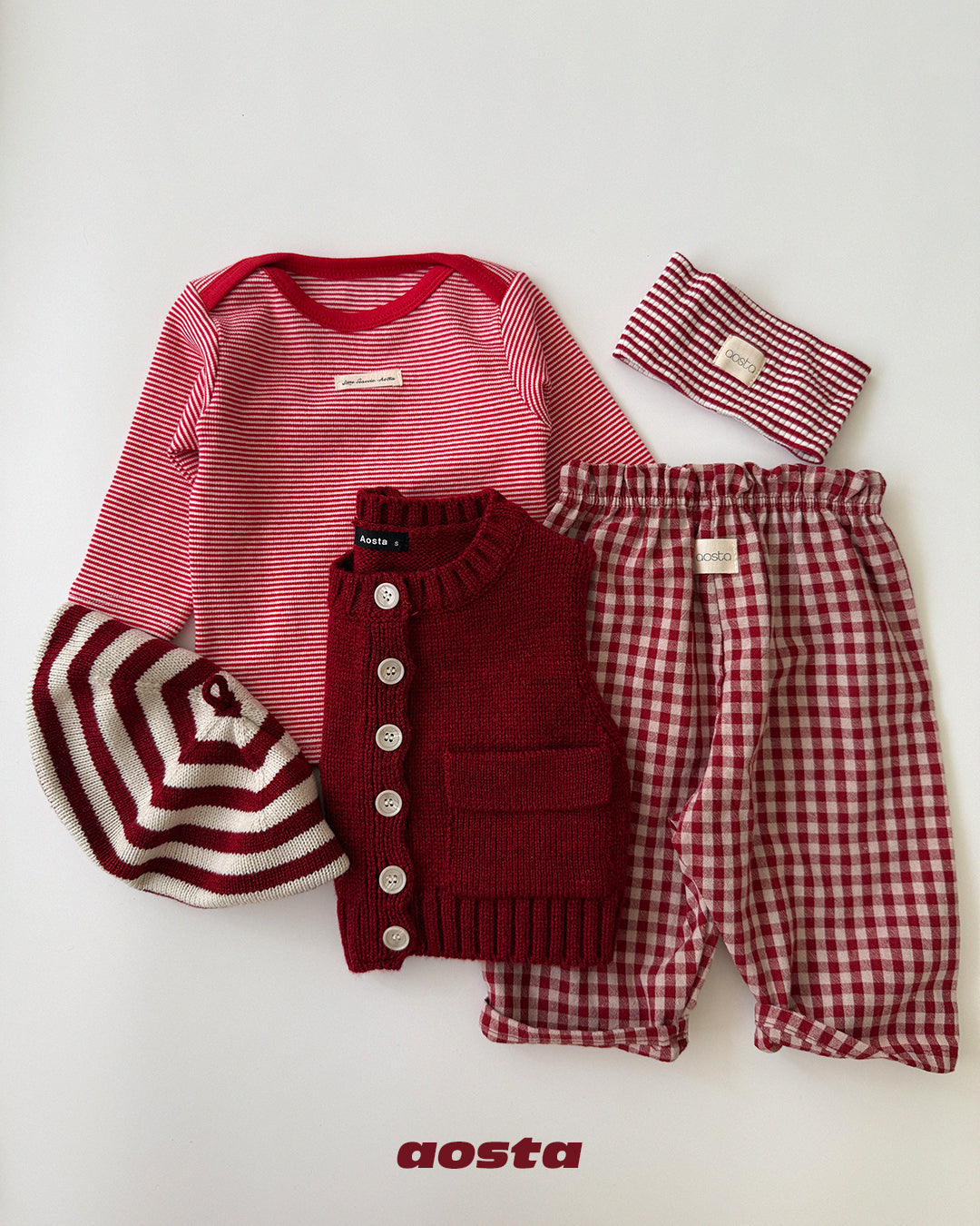 ［Aosta］Knit Cookie Vest