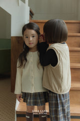 ［Lala land］Eve check pleats skirt