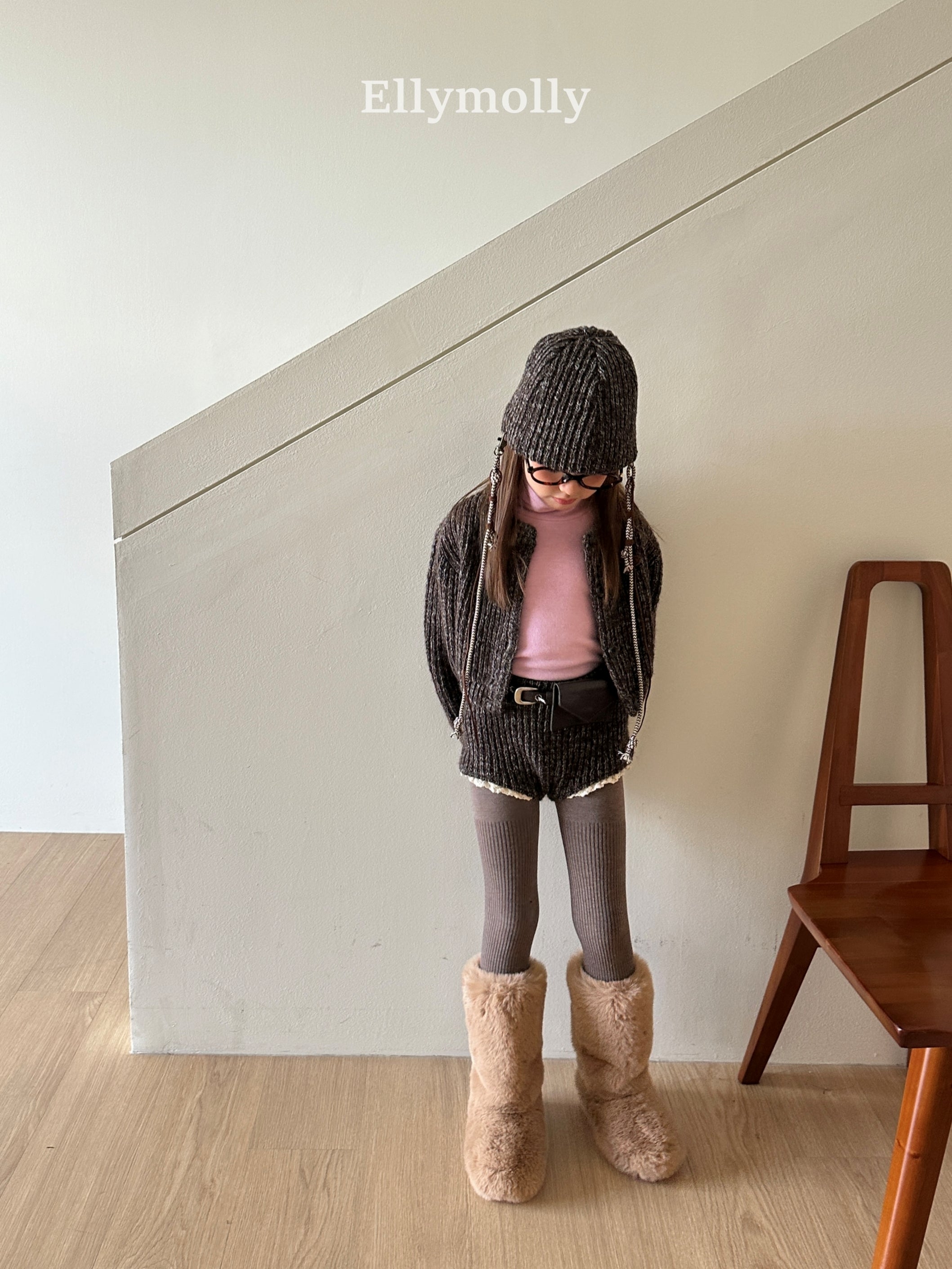 ［ELLY MOLLY］Muffin wool knit pants