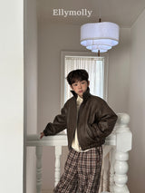 ［ELLY MOLLY］Teddy fur check pants