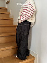 ［ELLY MOLLY］Rivet curve denim pants