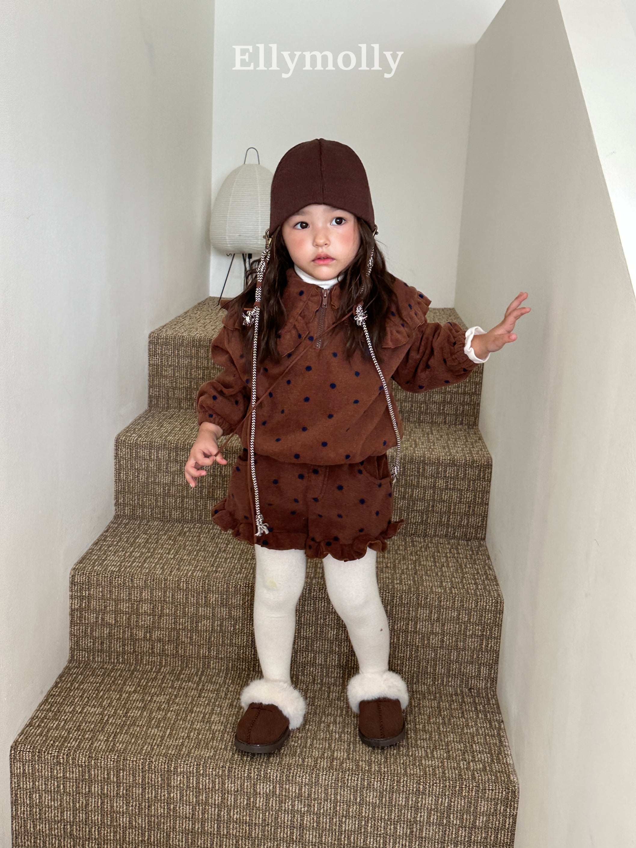 ［ELLY MOLLY］Dot frill pants