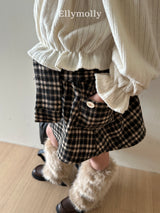 ［ELLY MOLLY］Miso check wrap pants